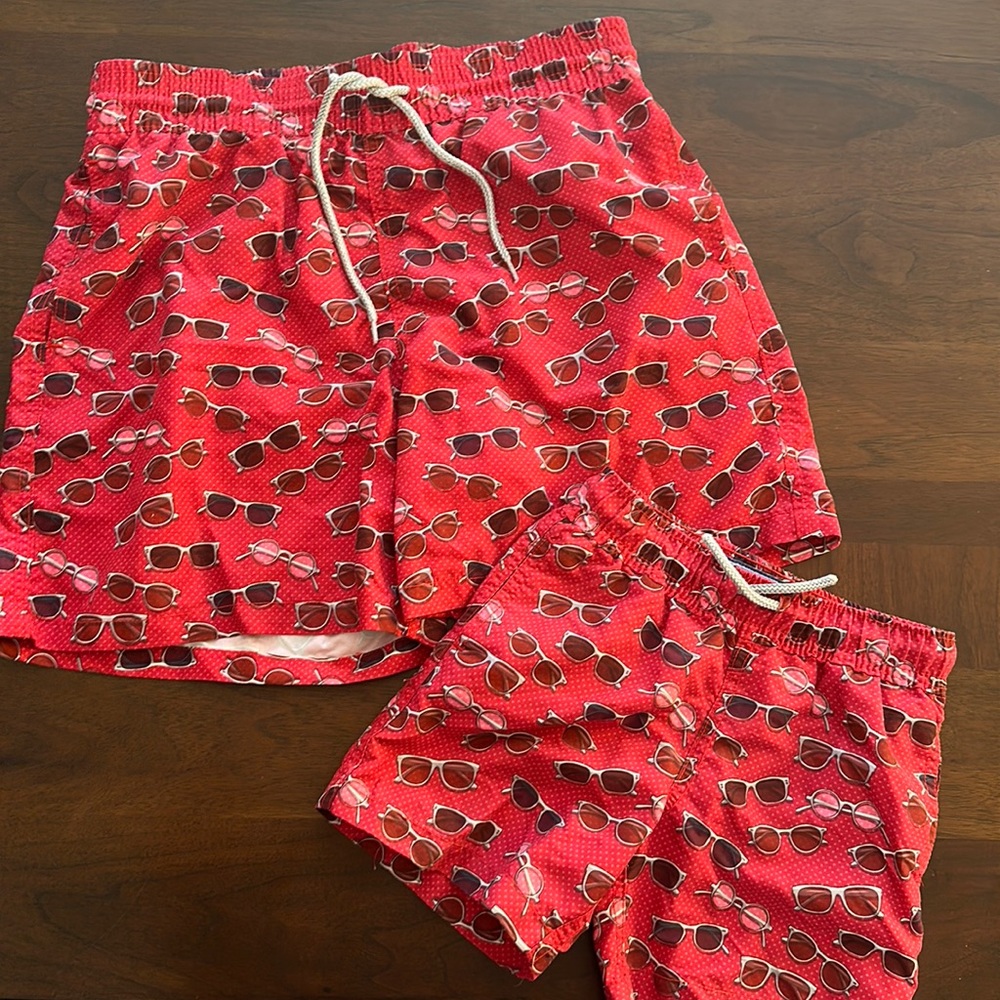 Father & son matching swim trunks
